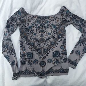 Off the Shoulder Light Purple Top